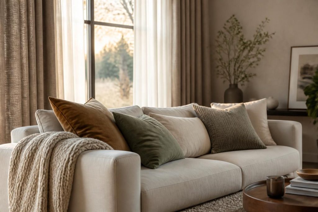 découvrez nos conseils pour bien choisir vos textiles d'intérieur : rideaux, plaids et coussins adaptés à votre style et votre confort.